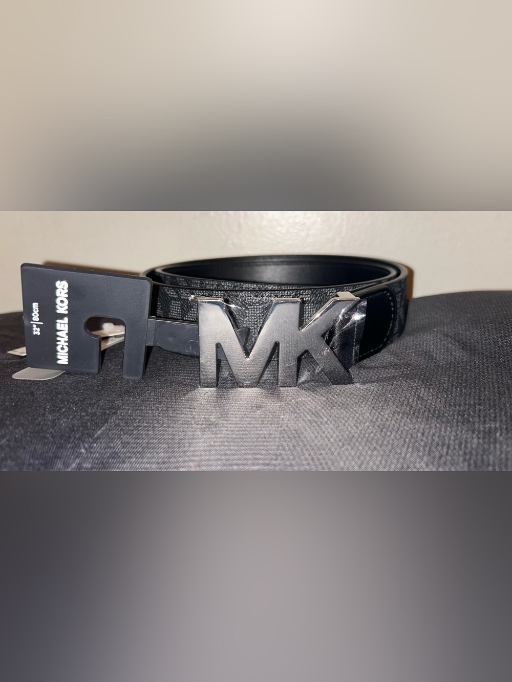 Michael Kors Logo Belt (With Silver Buckle)